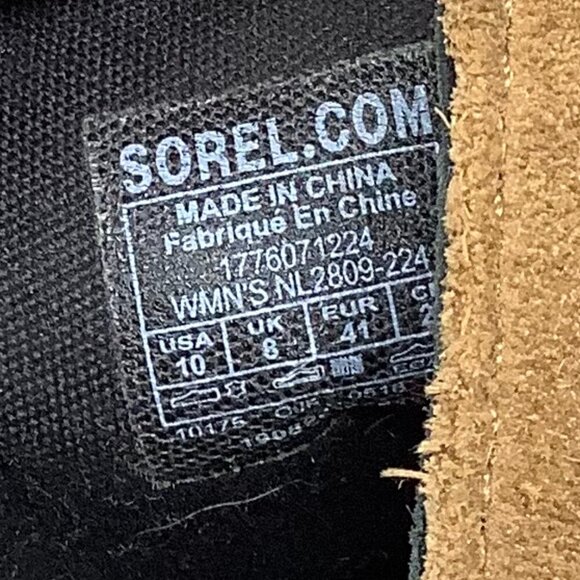 Sorel women's Lolla Cut-Out Booties 10 tan suede leather ankle - Picture 6 of 7